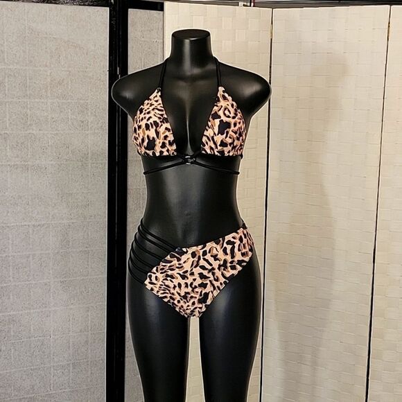 BRAND NEW RUZIYOOG BIKINI SETS WOMEN BIKINI LEOPARD SWIMSUIT TWO PIECE SET - Picture 3 of 16
